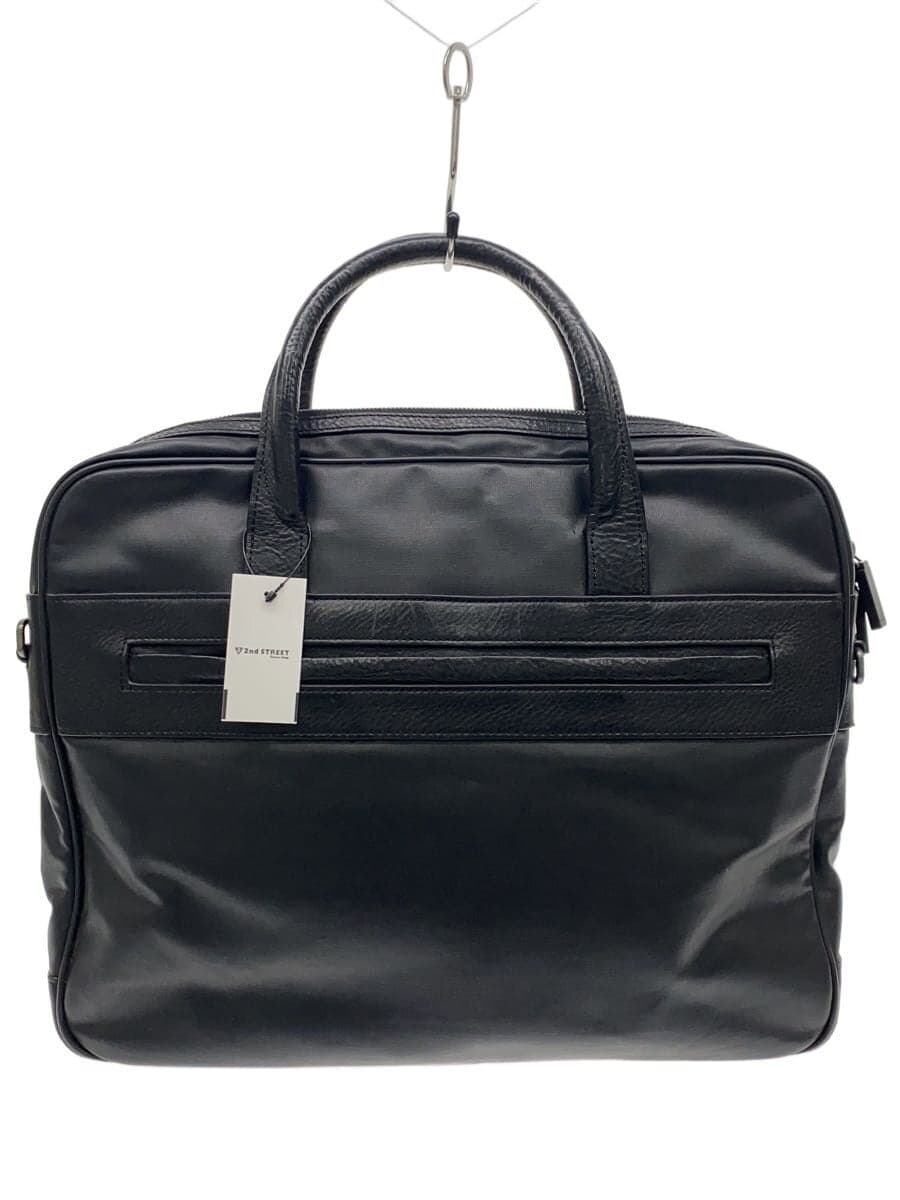 dunhill briefcase leather BLK plain