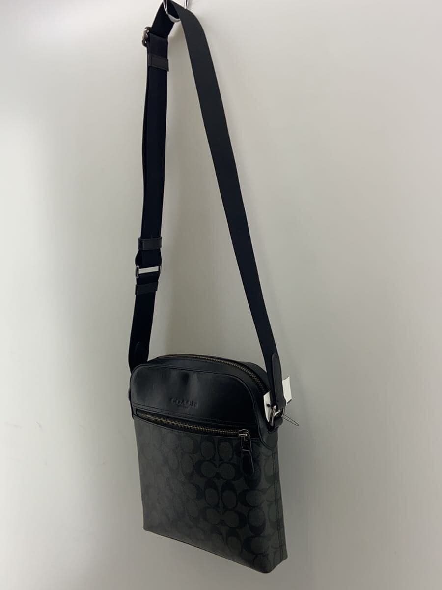 COACH Shoulder Bag Signature Leather Black All Over Pattern F73336 2
