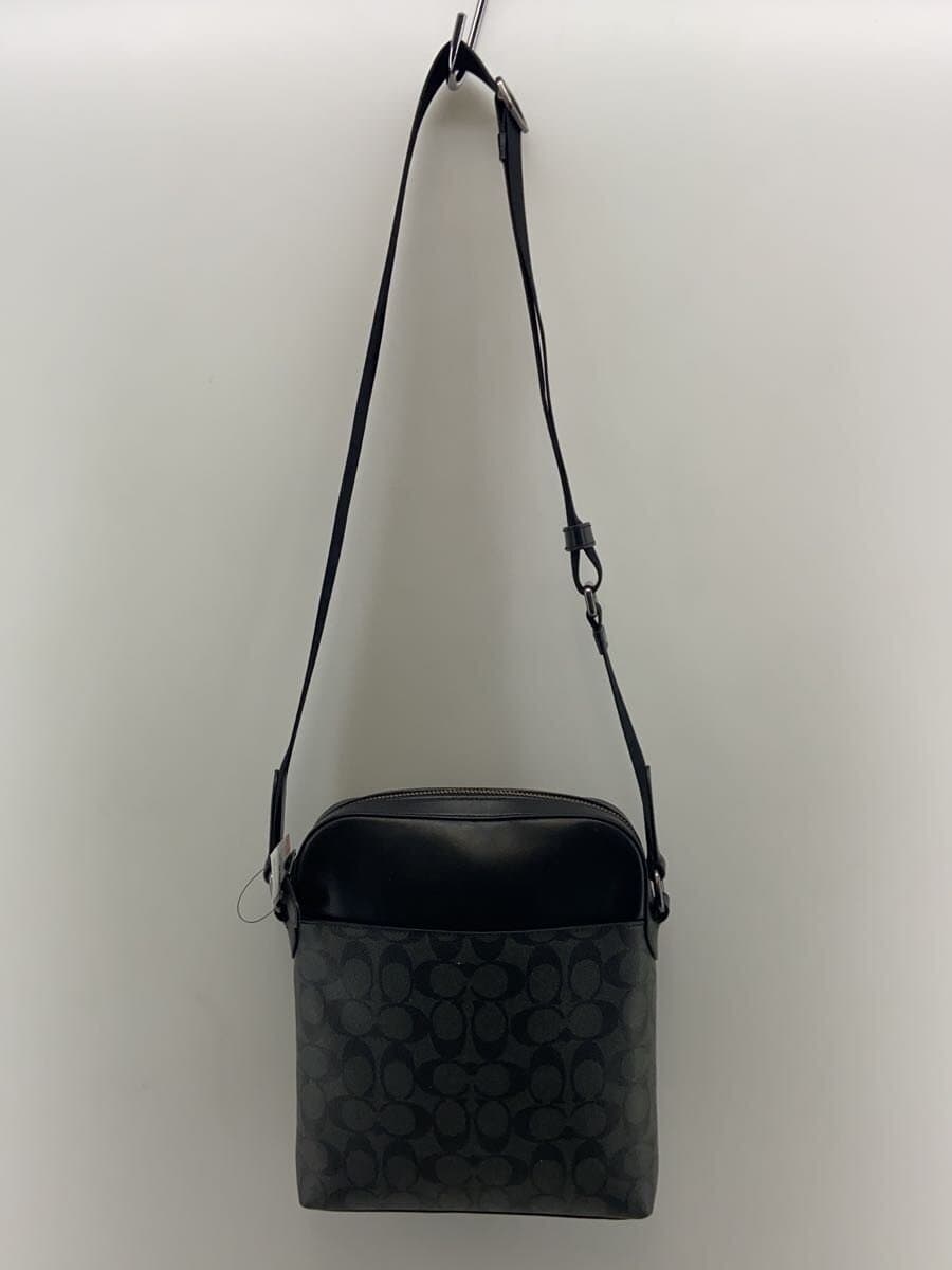 COACH Shoulder Bag Signature Leather Black All Over Pattern F73336 3