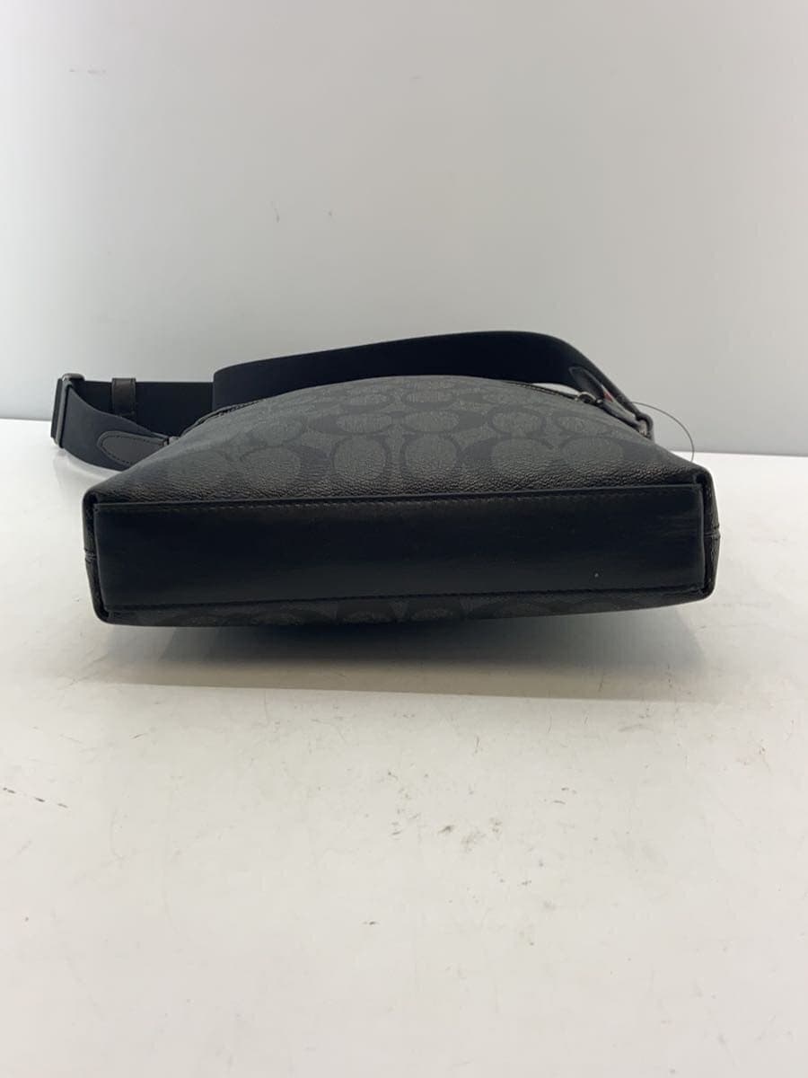 COACH Shoulder Bag Signature Leather Black All Over Pattern F73336 4