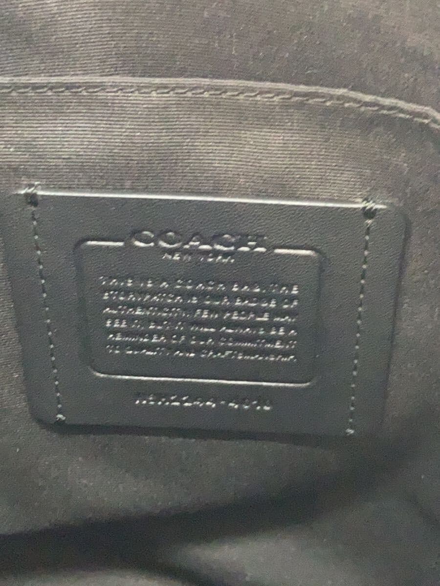 COACH Shoulder Bag Signature Leather Black All Over Pattern F73336 5