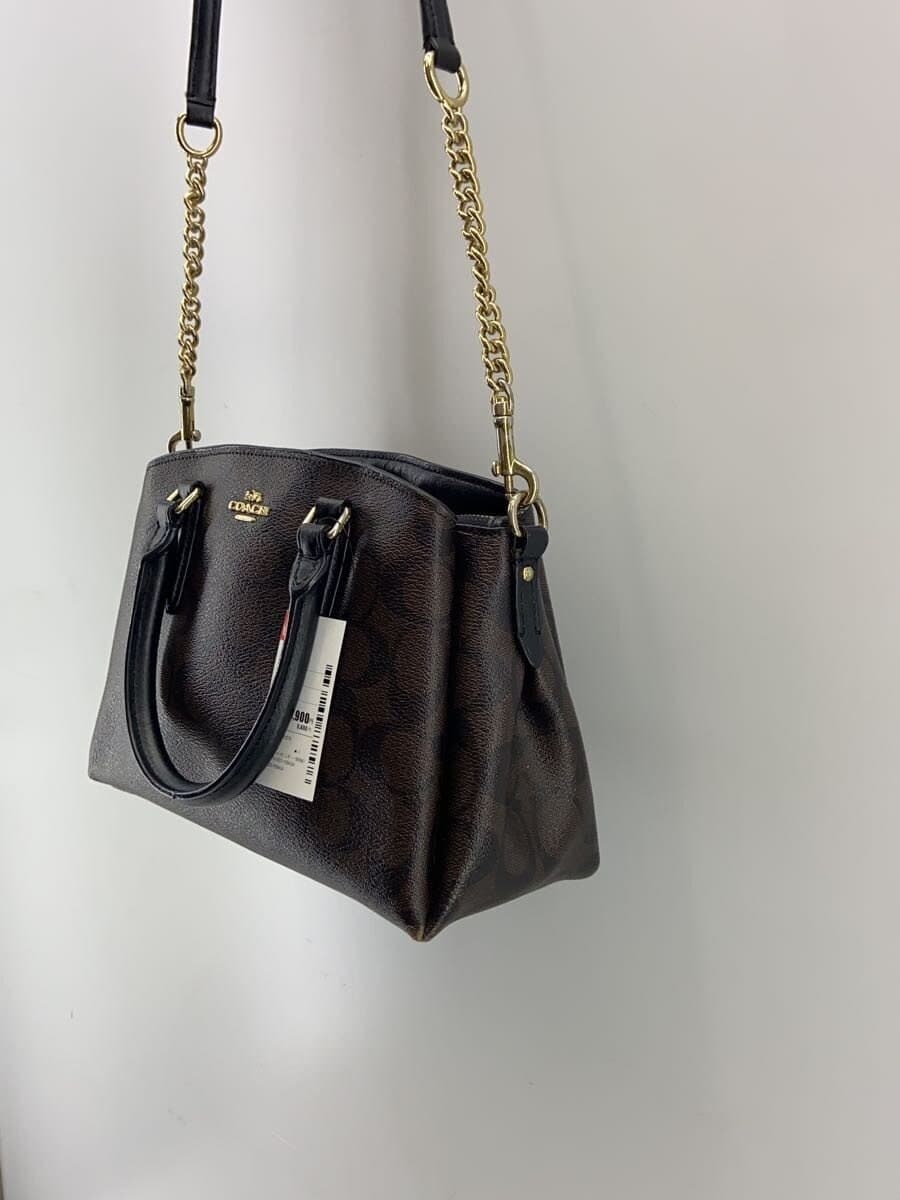 COACH Shoulder Bag Leather BRW All Over Pattern b1823-f29434 2