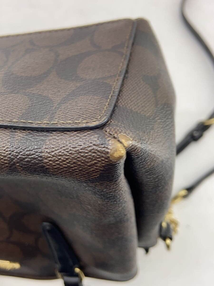 COACH Shoulder Bag Leather BRW All Over Pattern b1823-f29434 7