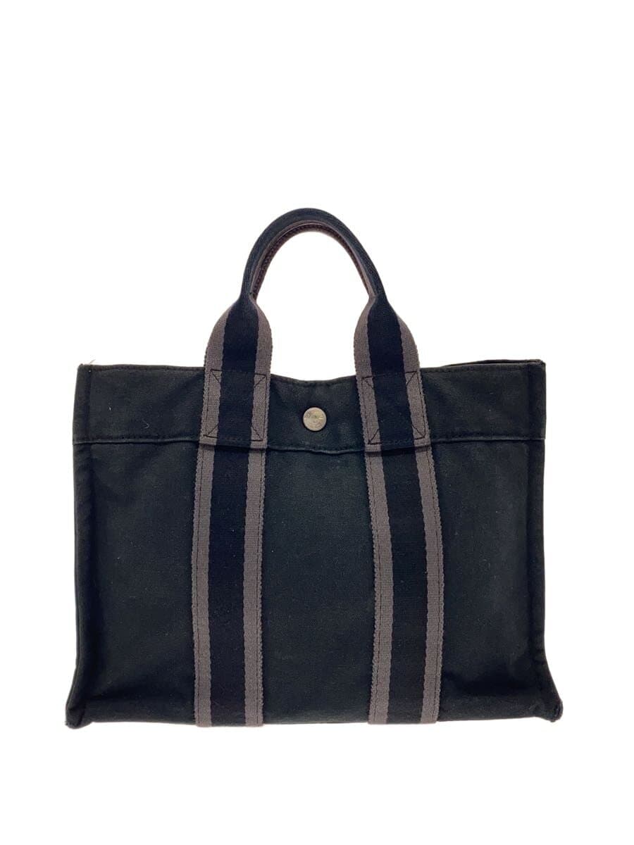 HERMES handbag canvas BLK