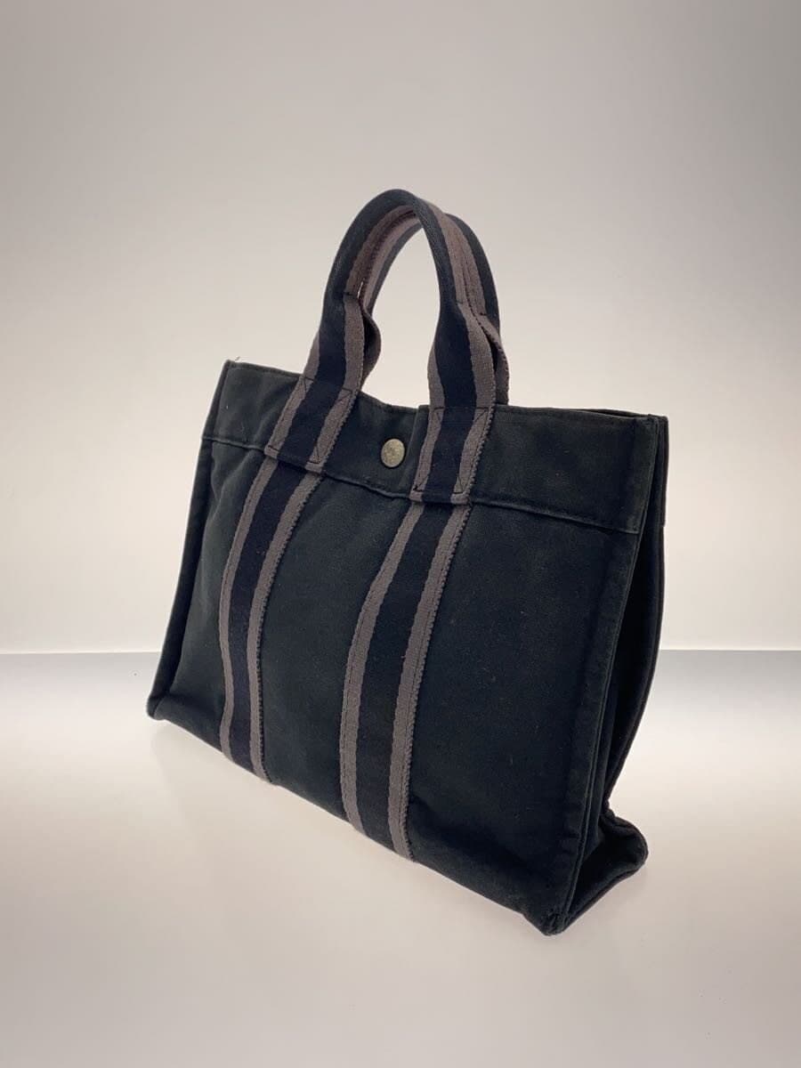 HERMES handbag canvas BLK 2