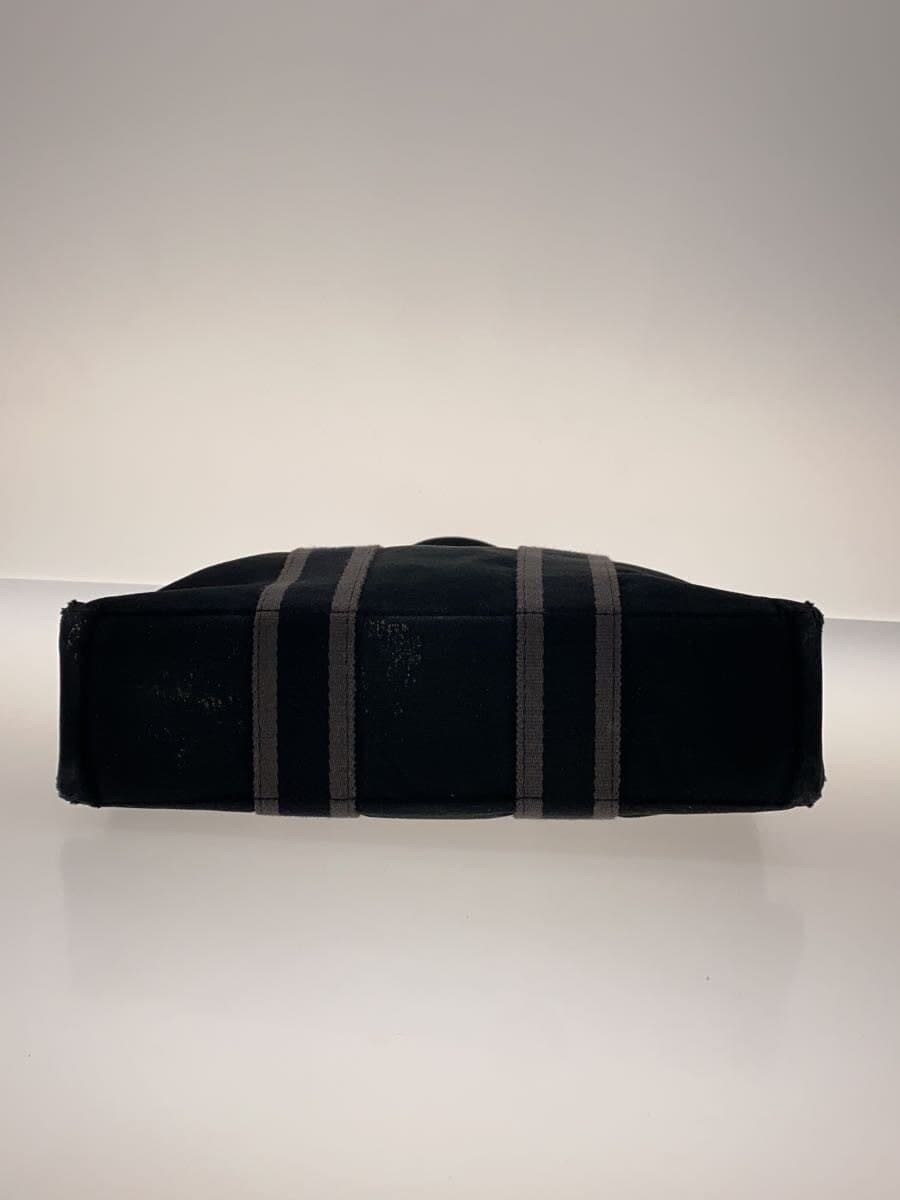 HERMES handbag canvas BLK 4