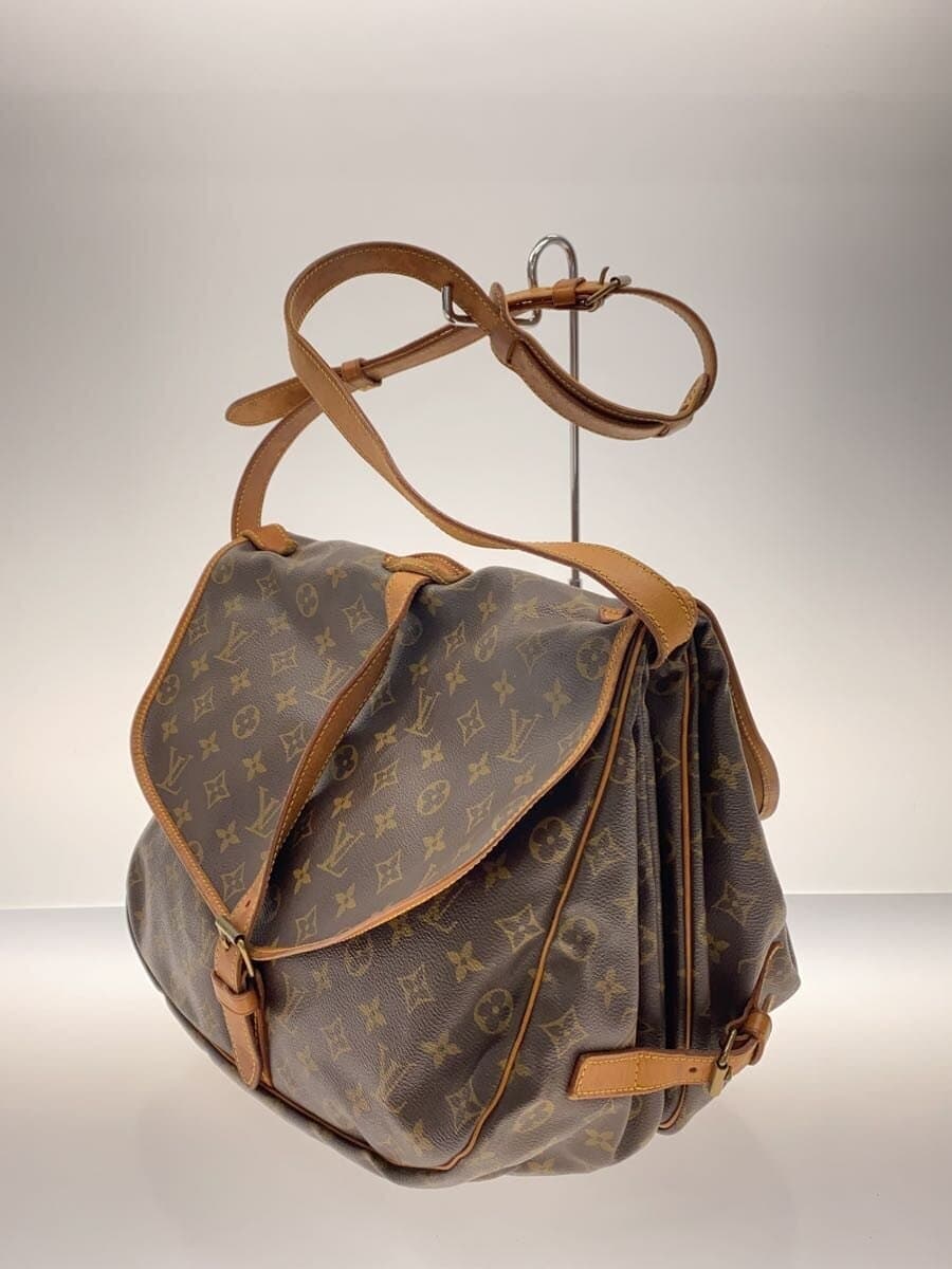 LOUIS VUITTON 1) Sommeur 35 Monogram Canvas Leather BRW Allover Pattern M42254 2