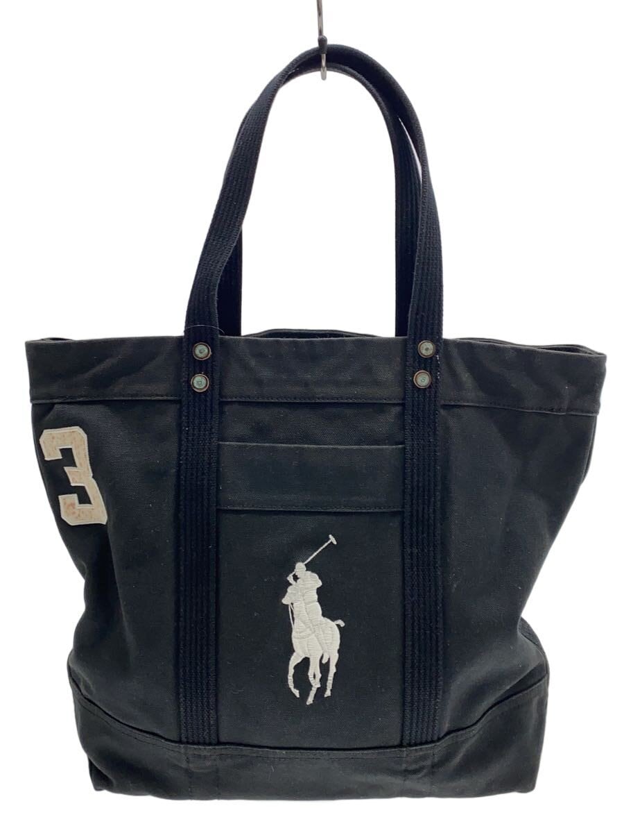 POLO RALPH LAUREN Handbag Canvas BLK Solid