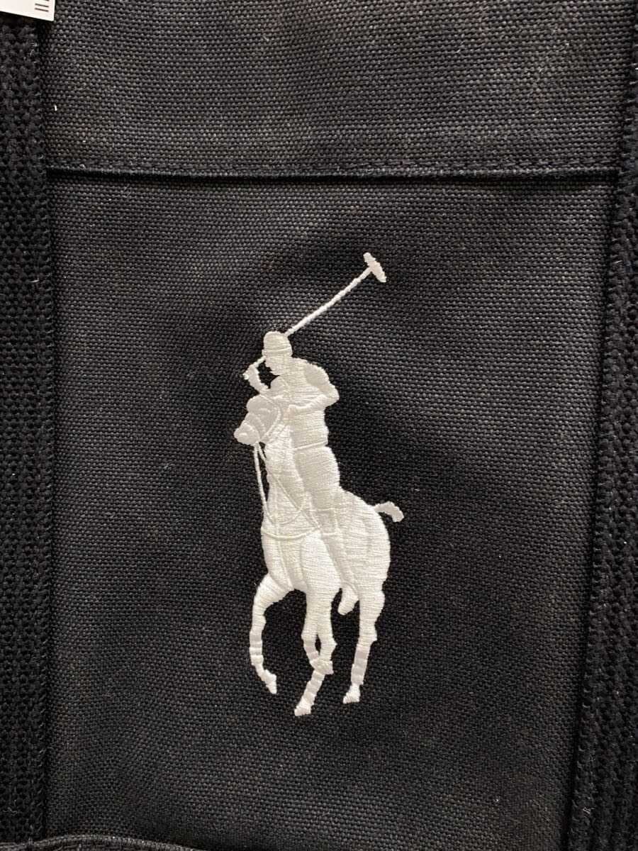 POLO RALPH LAUREN Handbag Canvas BLK Solid 5