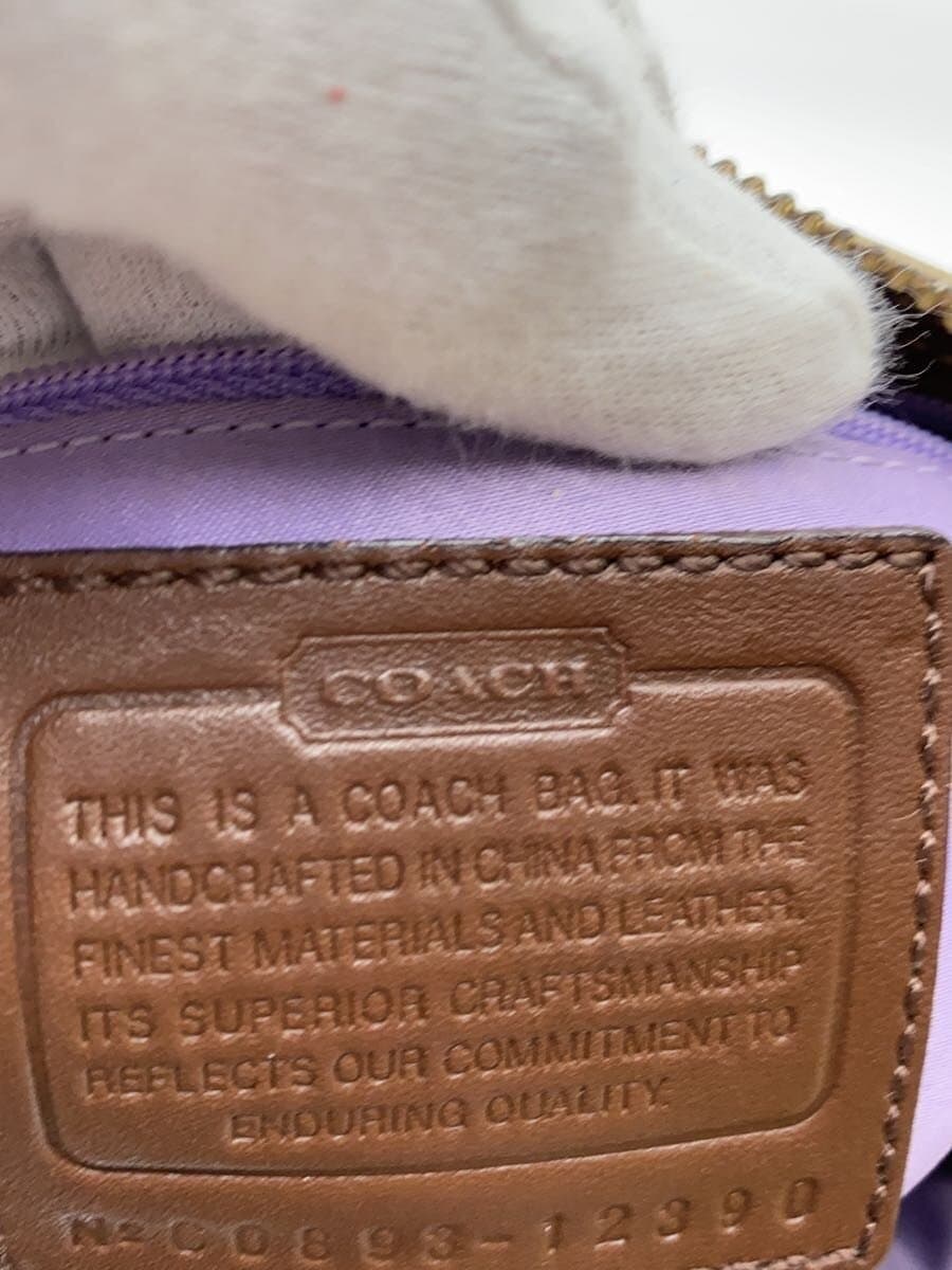 COACH Shoulder Bag Canvas GLD All Over Pattern F12390 5