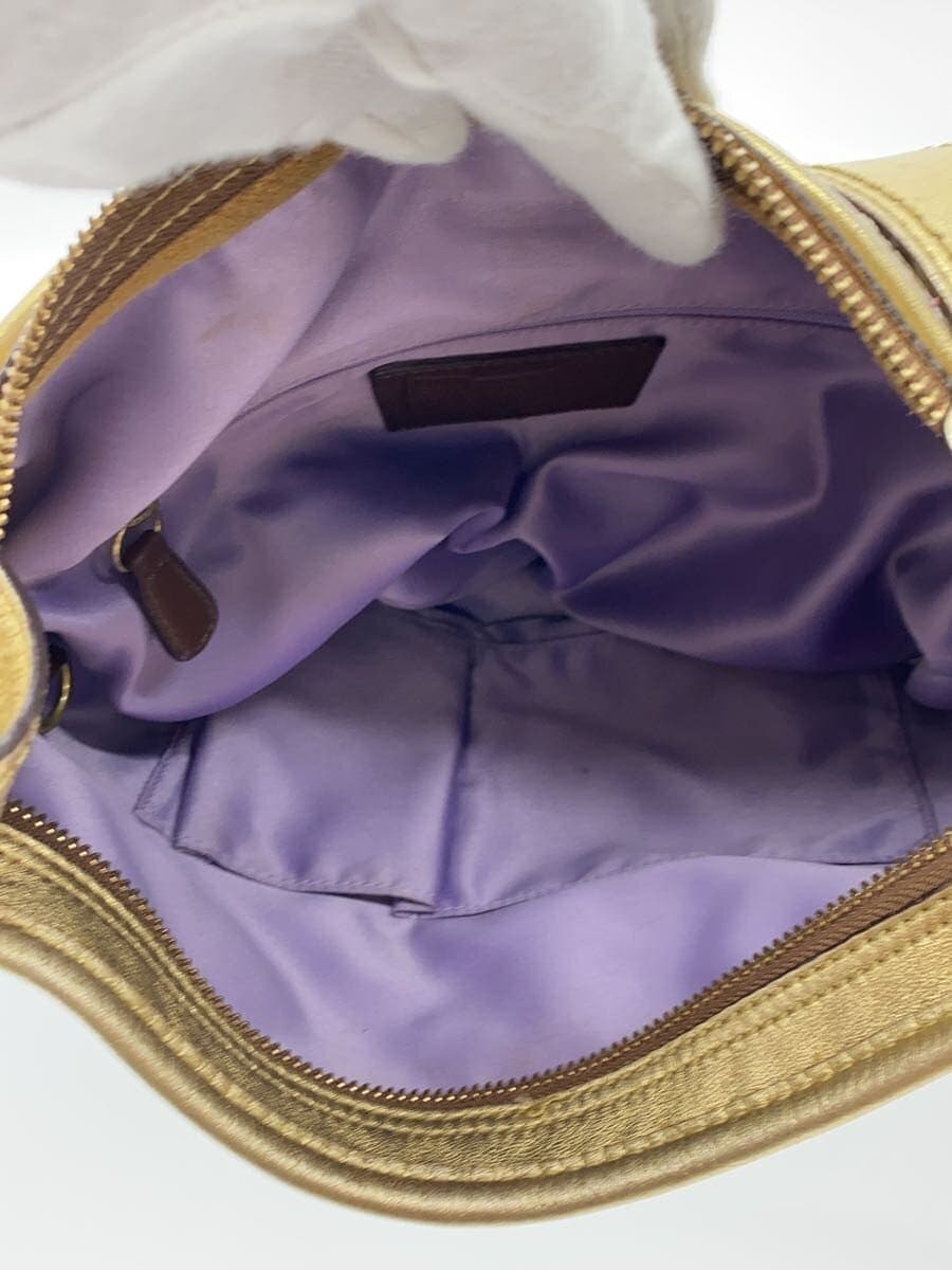 COACH Shoulder Bag Canvas GLD All Over Pattern F12390 6