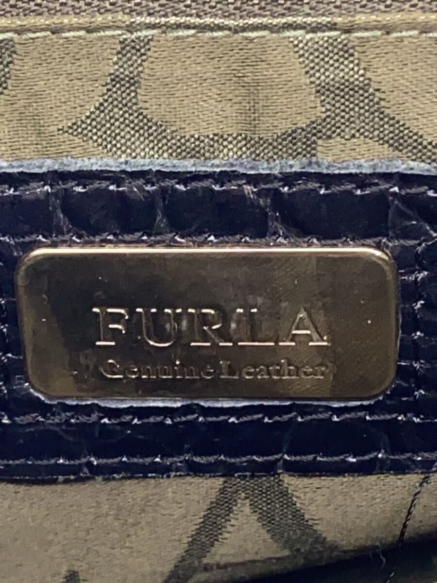 FURLA Shoulder Bag Leather BLK Solid 5