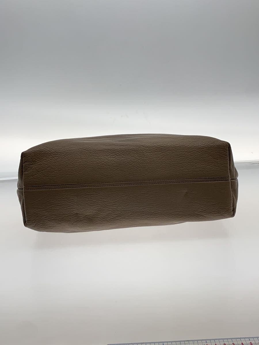 nouer Handbag Leather BEG Solid 4