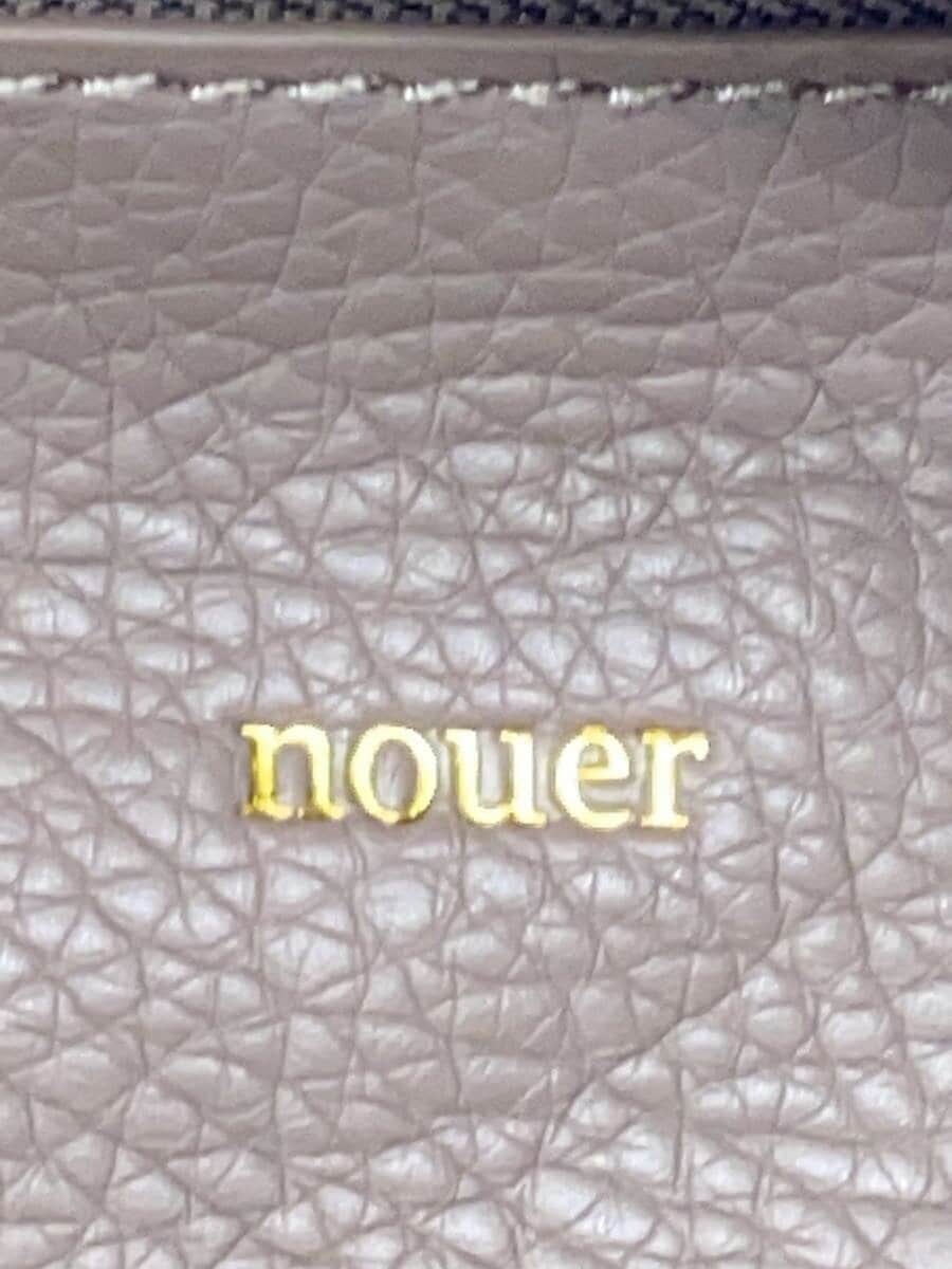 nouer Handbag Leather BEG Solid 5