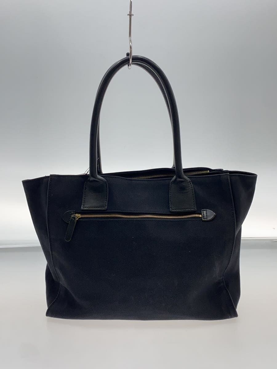 CLEDRAN Tote Bag Canvas BLK Solid 3