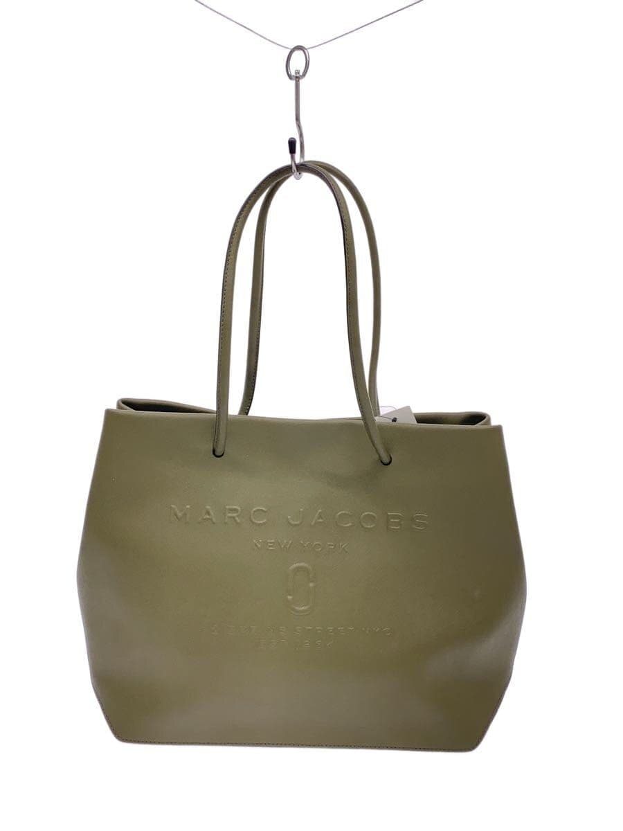 MARC JACOBS Tote Bag Leather KHK Solid Color