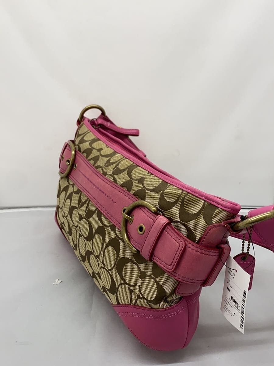 COACH Shoulder Bag Canvas BRW F07077 2
