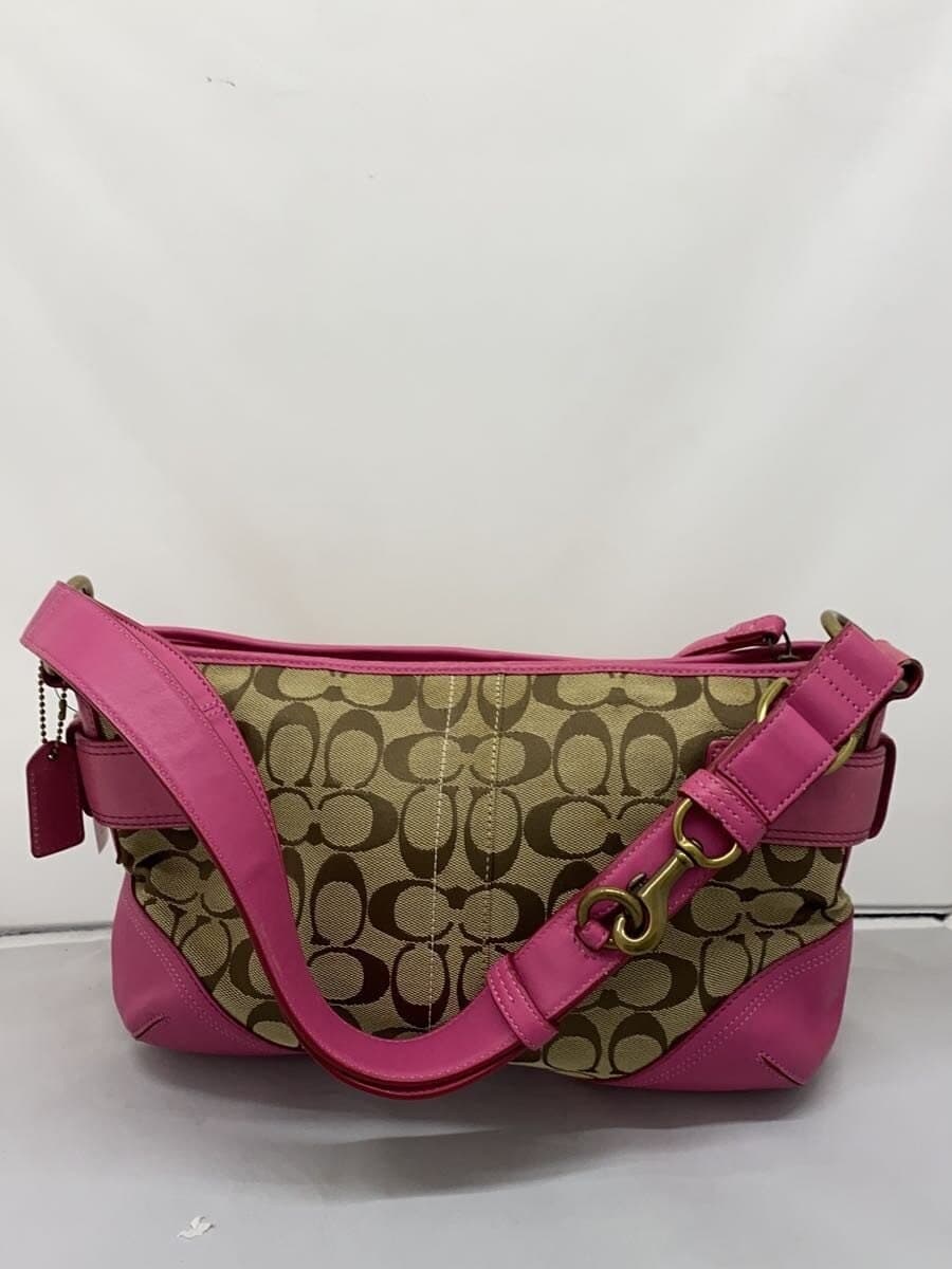 COACH Shoulder Bag Canvas BRW F07077 3