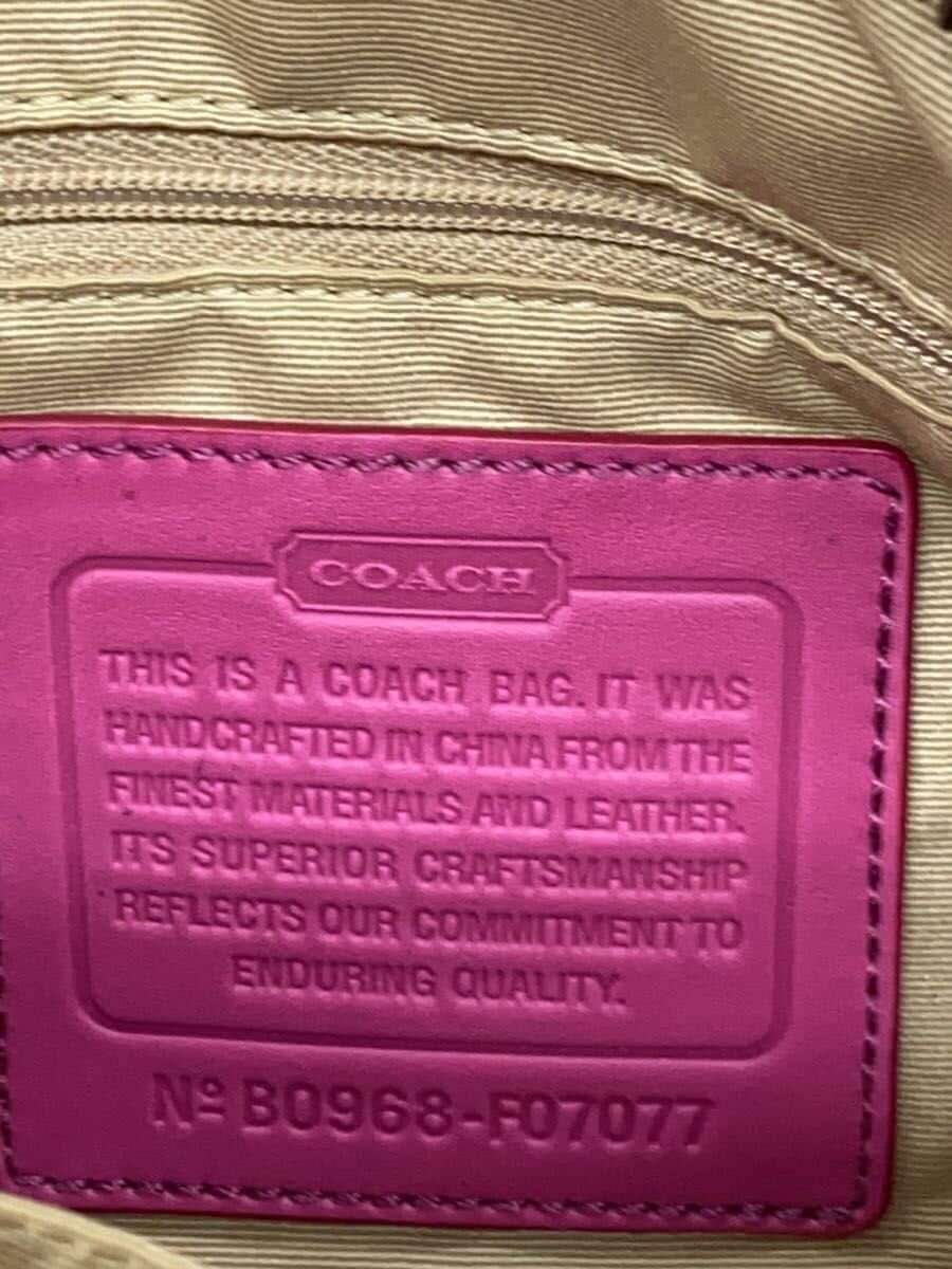 COACH Shoulder Bag Canvas BRW F07077 5