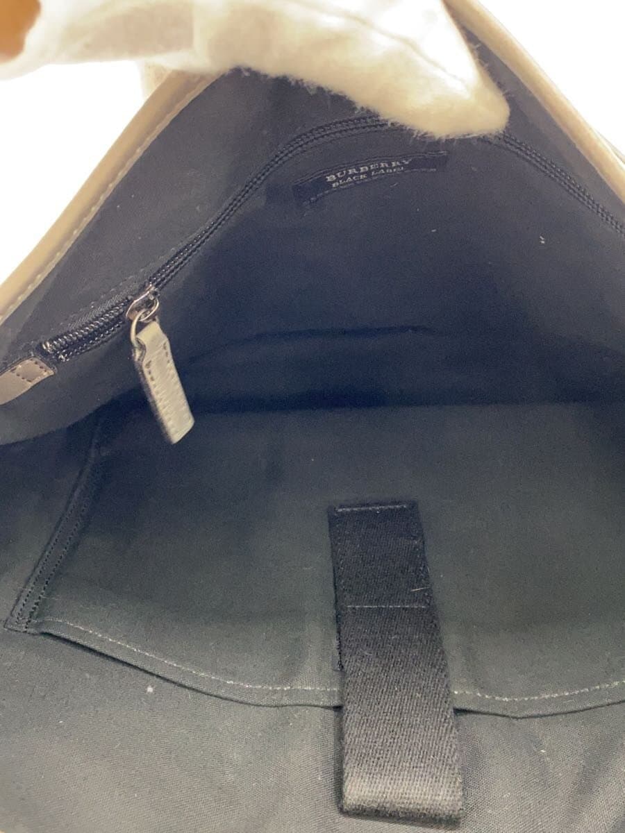 BURBERRY BLACK LABEL Shoulder Bag Leather KHK Solid D1133-212-06 6