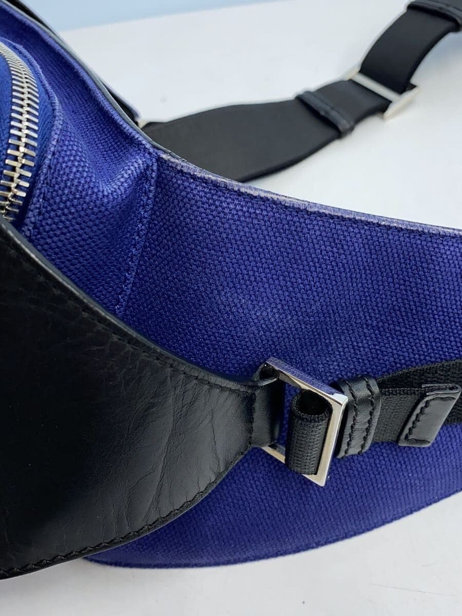 BALENCIAGA Waist Bag Canvas BLU 433625 7