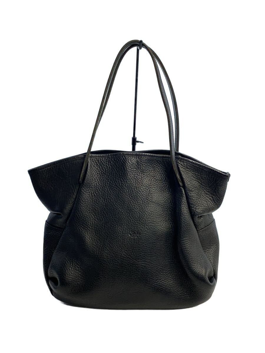 Ense Tote Bag Leather BLK Solid