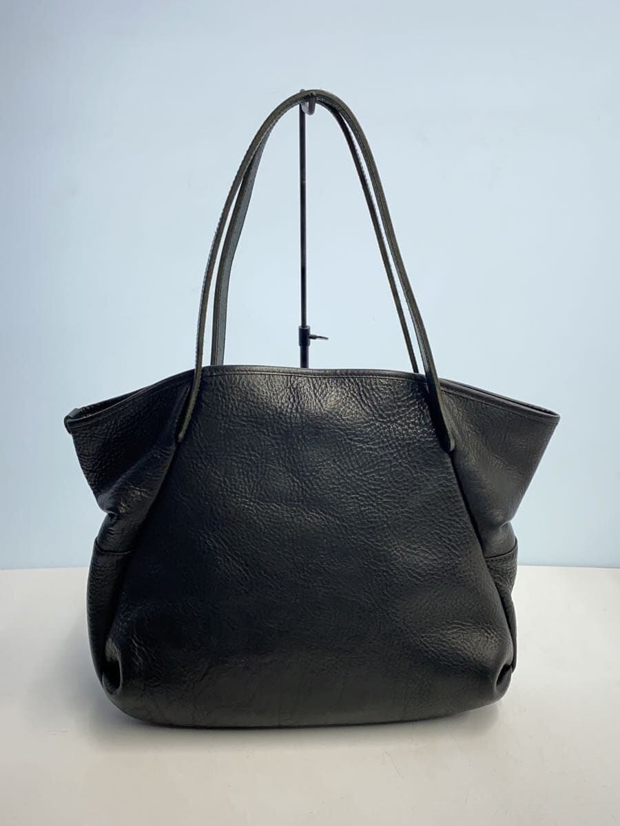 Ense Tote Bag Leather BLK Solid 3