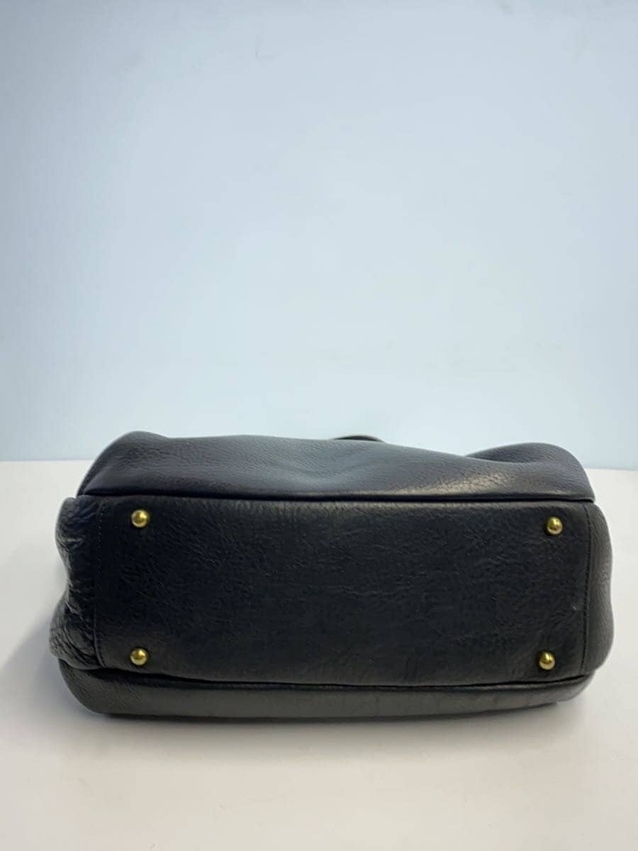 Ense Tote Bag Leather BLK Solid 4