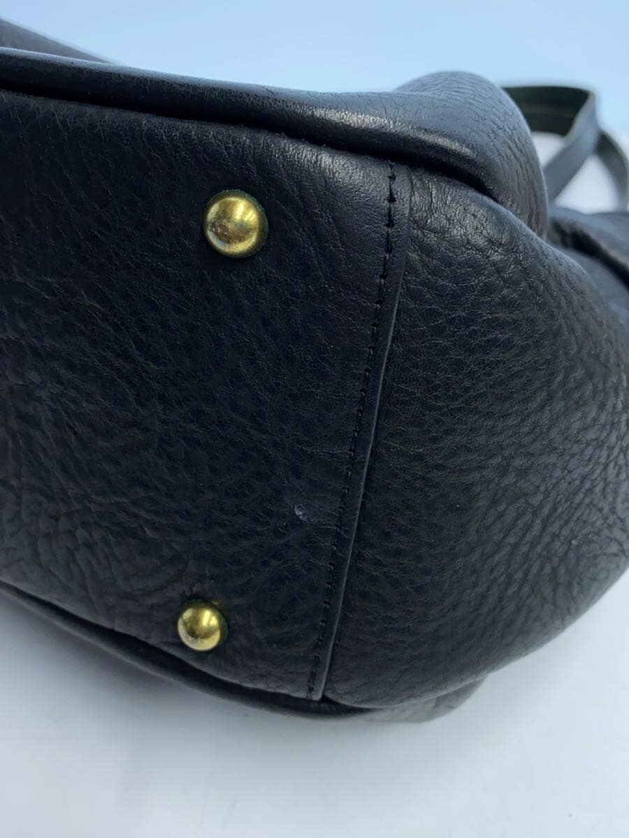 Ense Tote Bag Leather BLK Solid 7