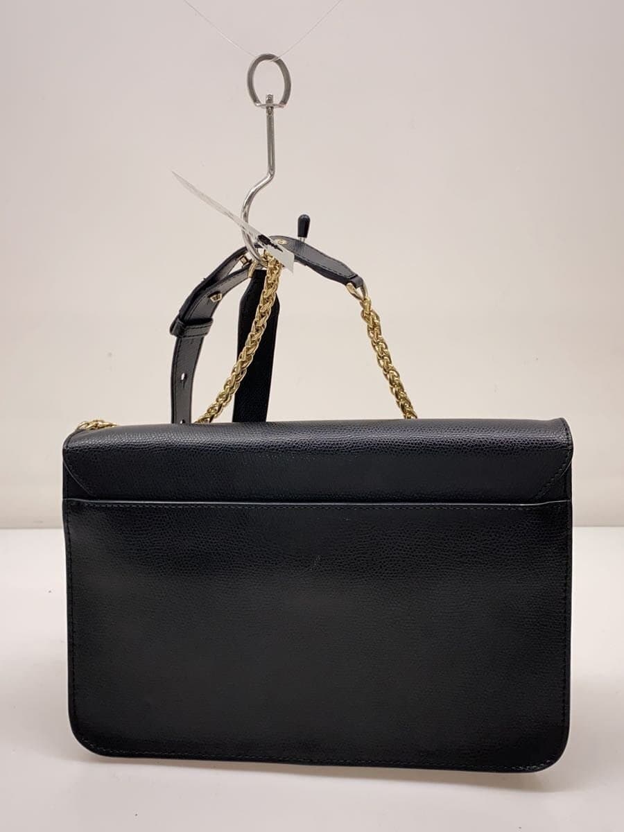 FURLA shoulder bag leather black plain G6837 3