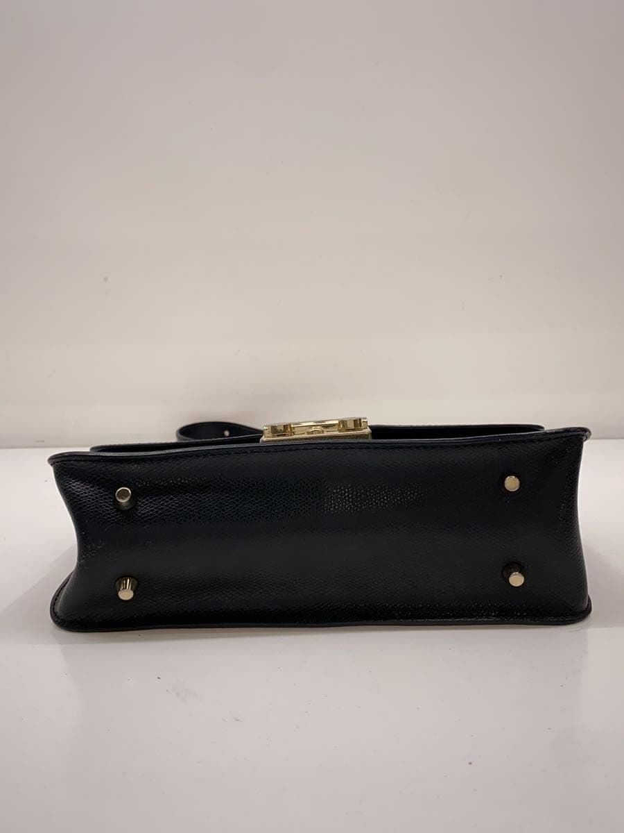 FURLA shoulder bag leather black plain G6837 4