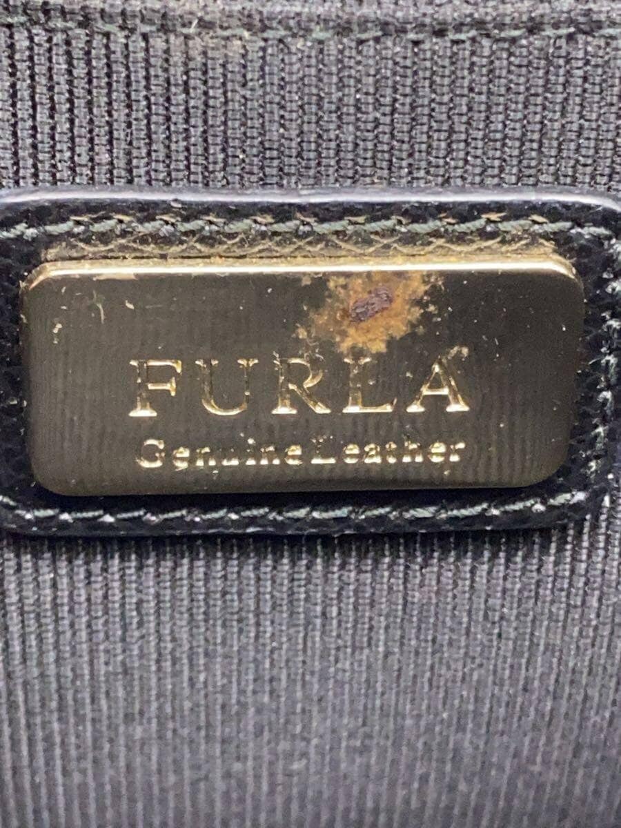 FURLA shoulder bag leather black plain G6837 5