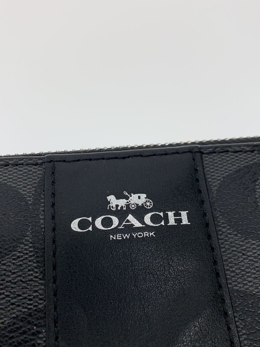 COACH Pouch PVC BLK All Over Pattern F58035 5