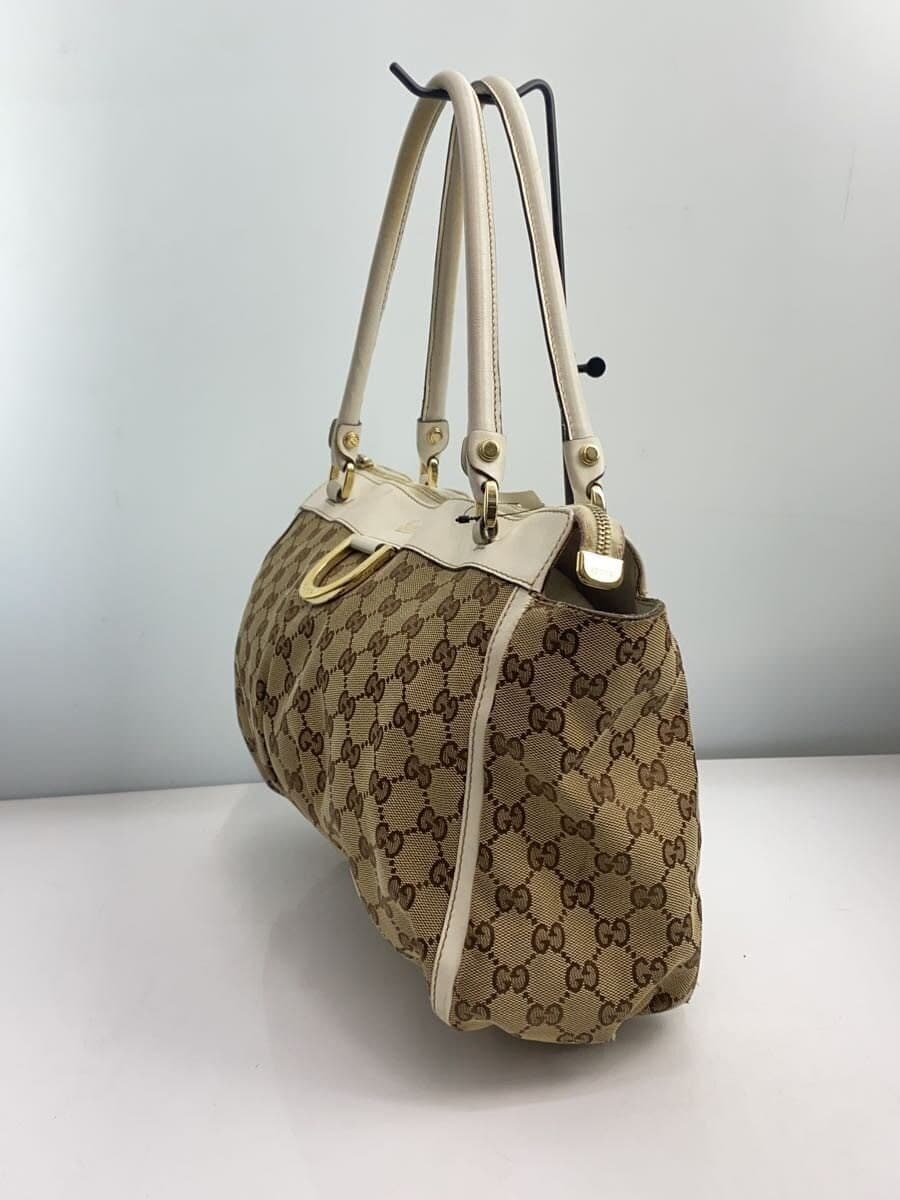 GUCCI Tote Bag_Abbey _GG Canvas Canvas BEG 2