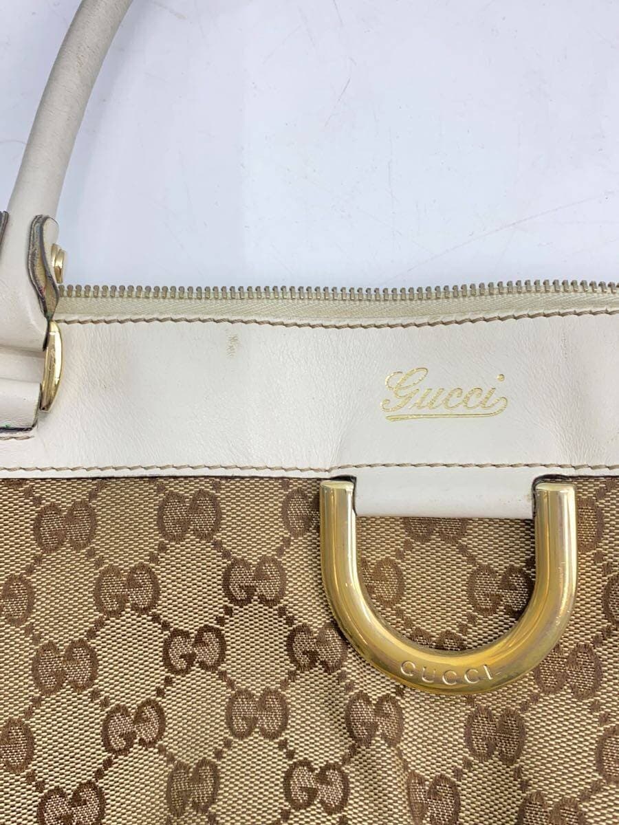 GUCCI Tote Bag_Abbey _GG Canvas Canvas BEG 9