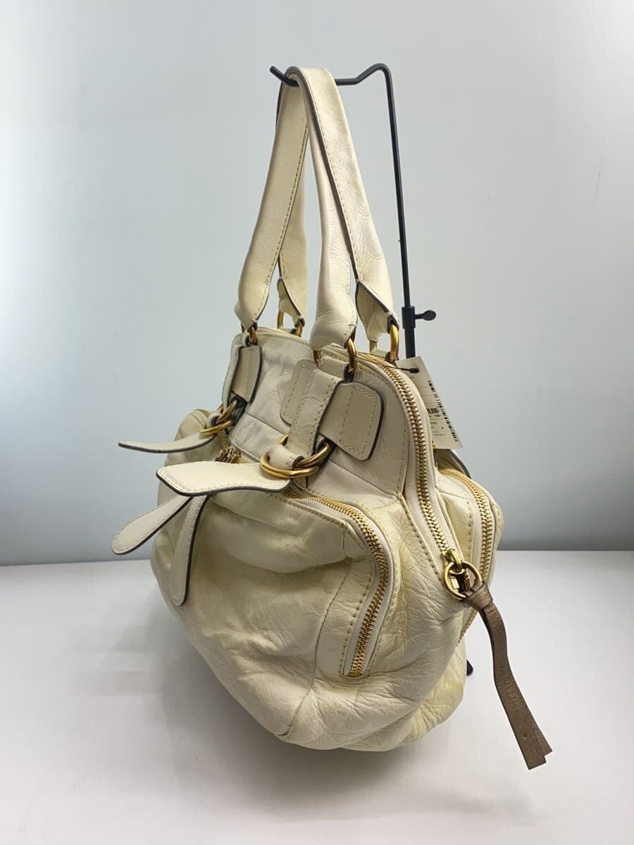 Chloe Tote Bag Leather WHT 2