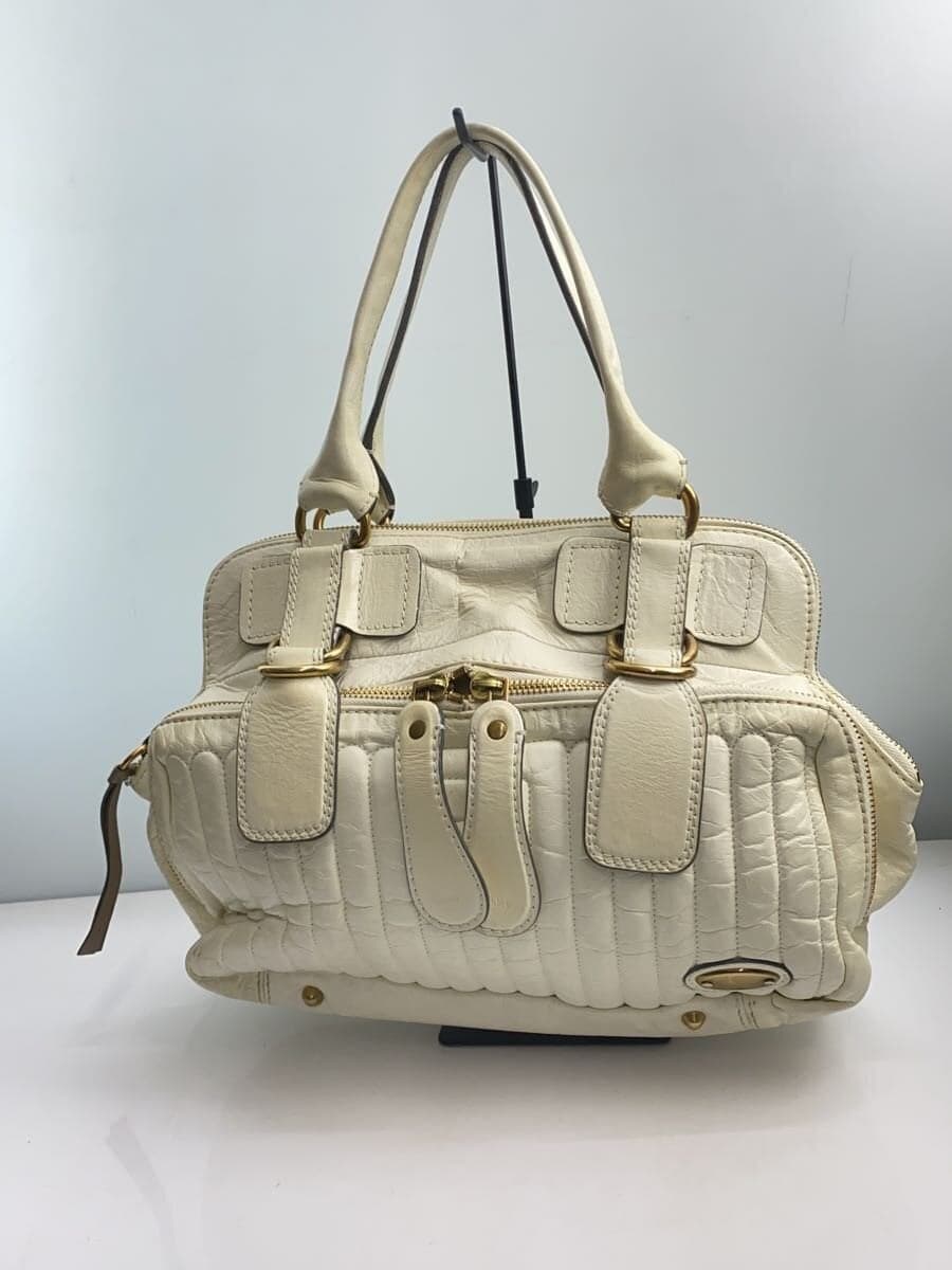 Chloe Tote Bag Leather WHT 3