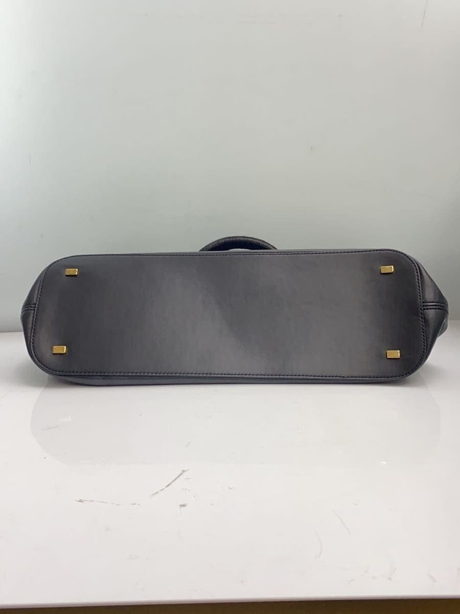 CELINE Tote Bag Leather BLK 4