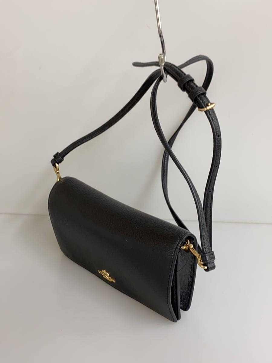 COACH Shoulder Bag Leather BLK 3037 2