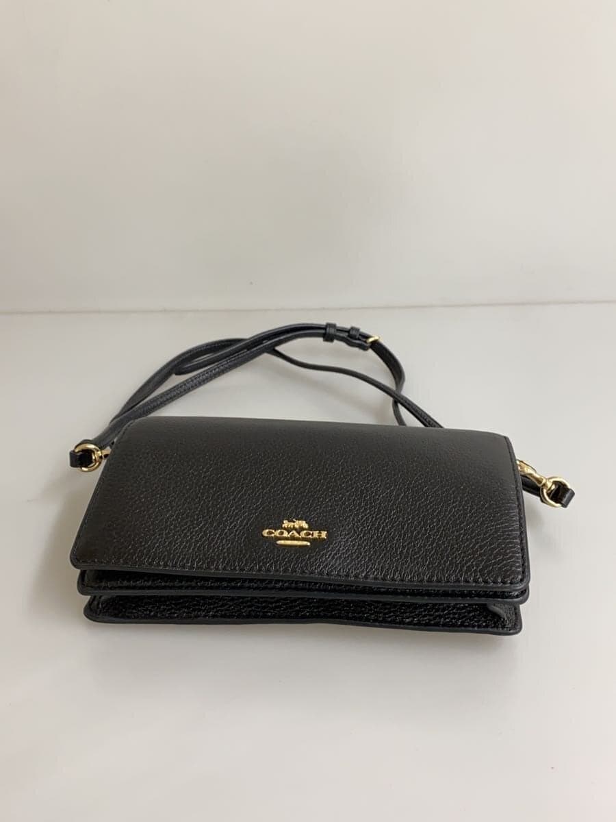 COACH Shoulder Bag Leather BLK 3037 4