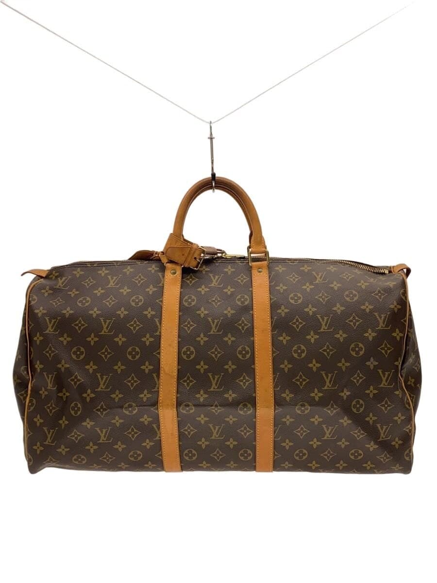 LOUIS VUITTON Keepall 55_Monogram Canvas PVC BRW Monogram