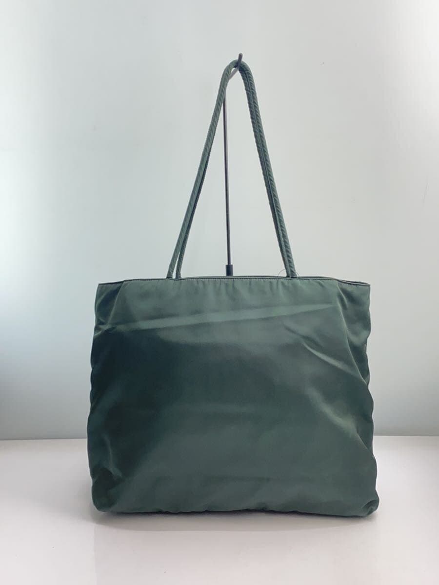 PRADA Tessuto Nylon Triangle Logo Partial Discoloration Tote Bag Nylon BLK Solid 3