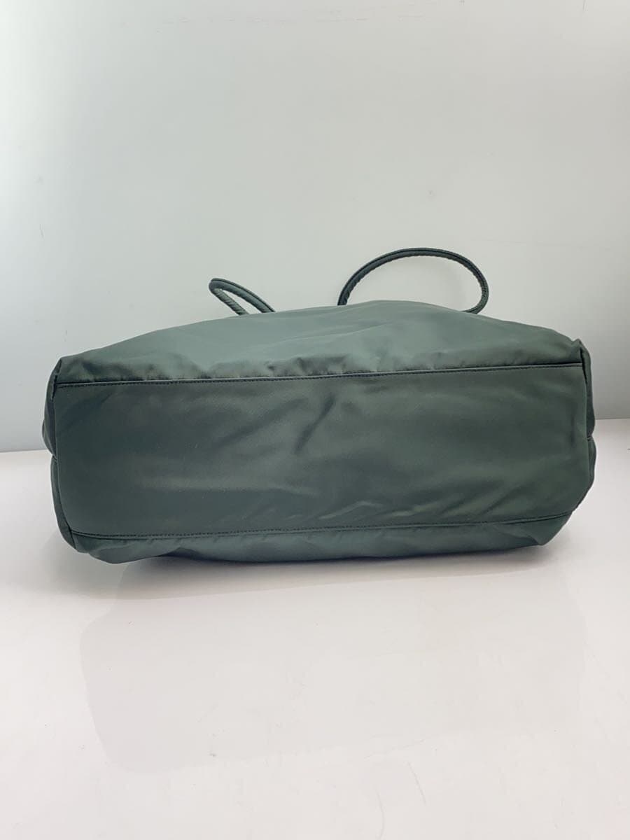 PRADA Tessuto Nylon Triangle Logo Partial Discoloration Tote Bag Nylon BLK Solid 4