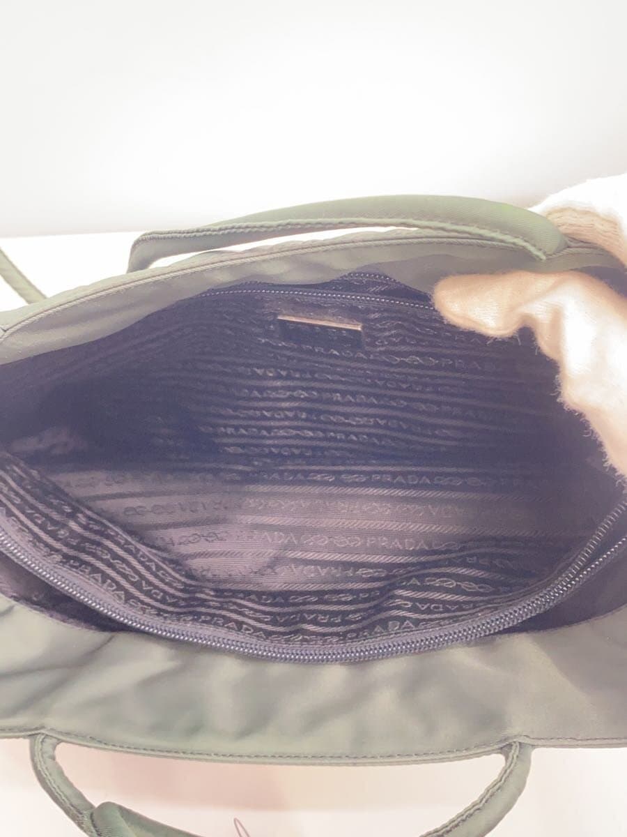 PRADA Tessuto Nylon Triangle Logo Partial Discoloration Tote Bag Nylon BLK Solid 6