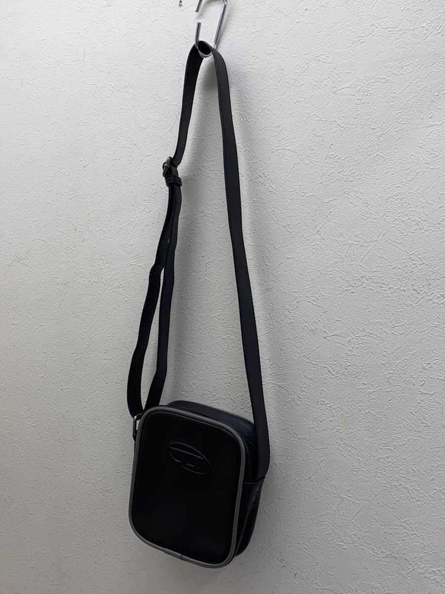 DIESEL shoulder bag leather black plain 2