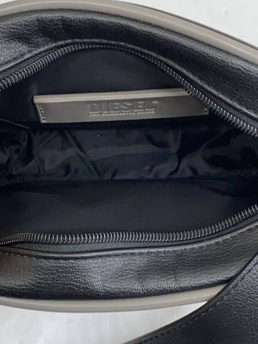 DIESEL shoulder bag leather black plain 6