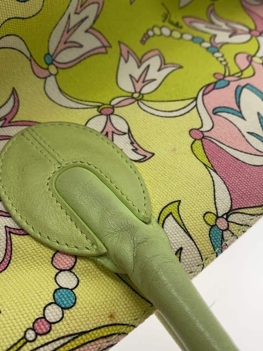 EMILIO PUCCI tote bag -- multicolor floral pattern 7