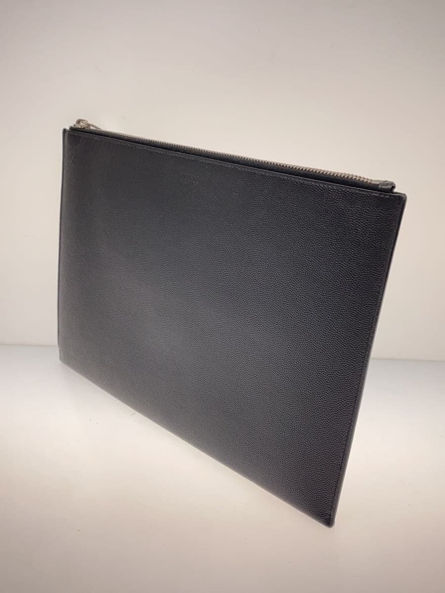 SAINT LAURENT Second Bag Leather BLK 2