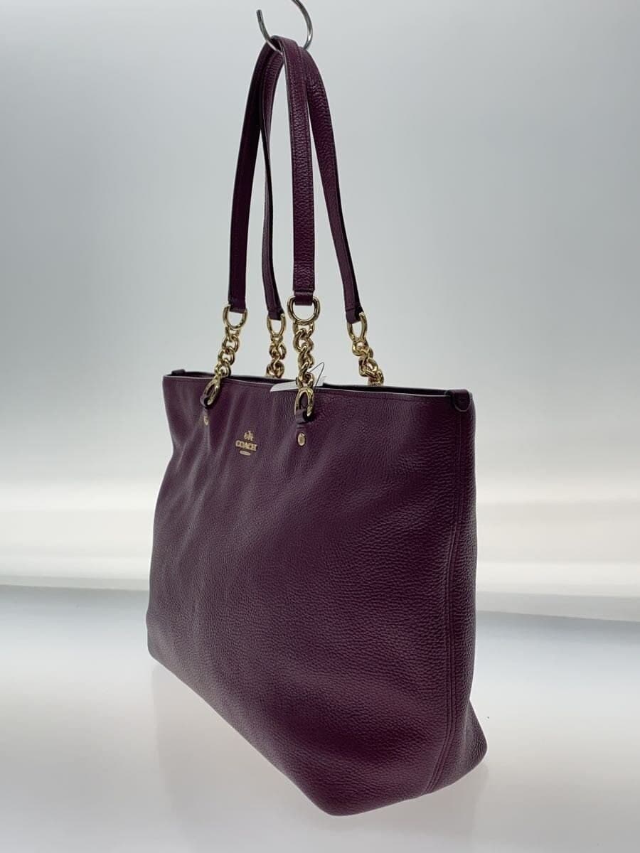 COACH tote bag leather PUP plain 2