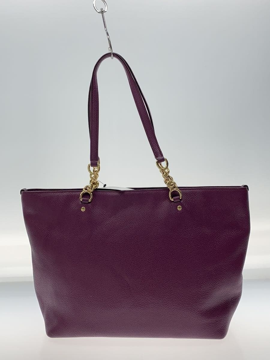 COACH tote bag leather PUP plain 3